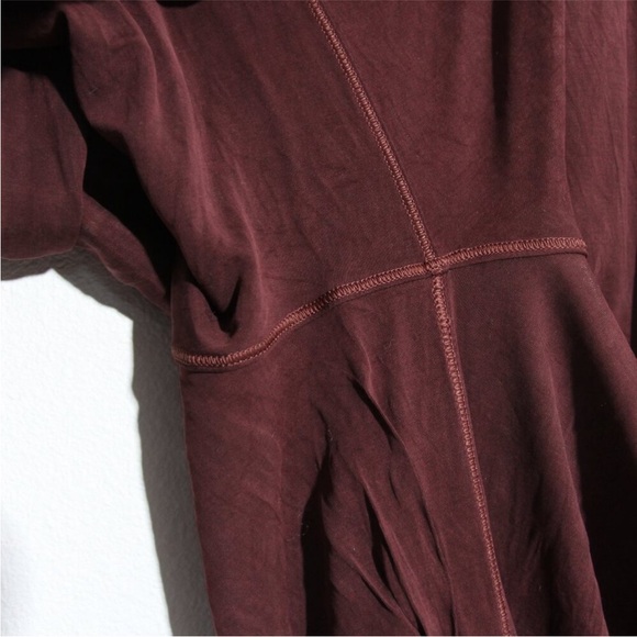 Lululemon Principal Dancer Jumpsuit *31" Midnight Maroon Cupro Sleeveless Sz 12 - Picture 6 of 13